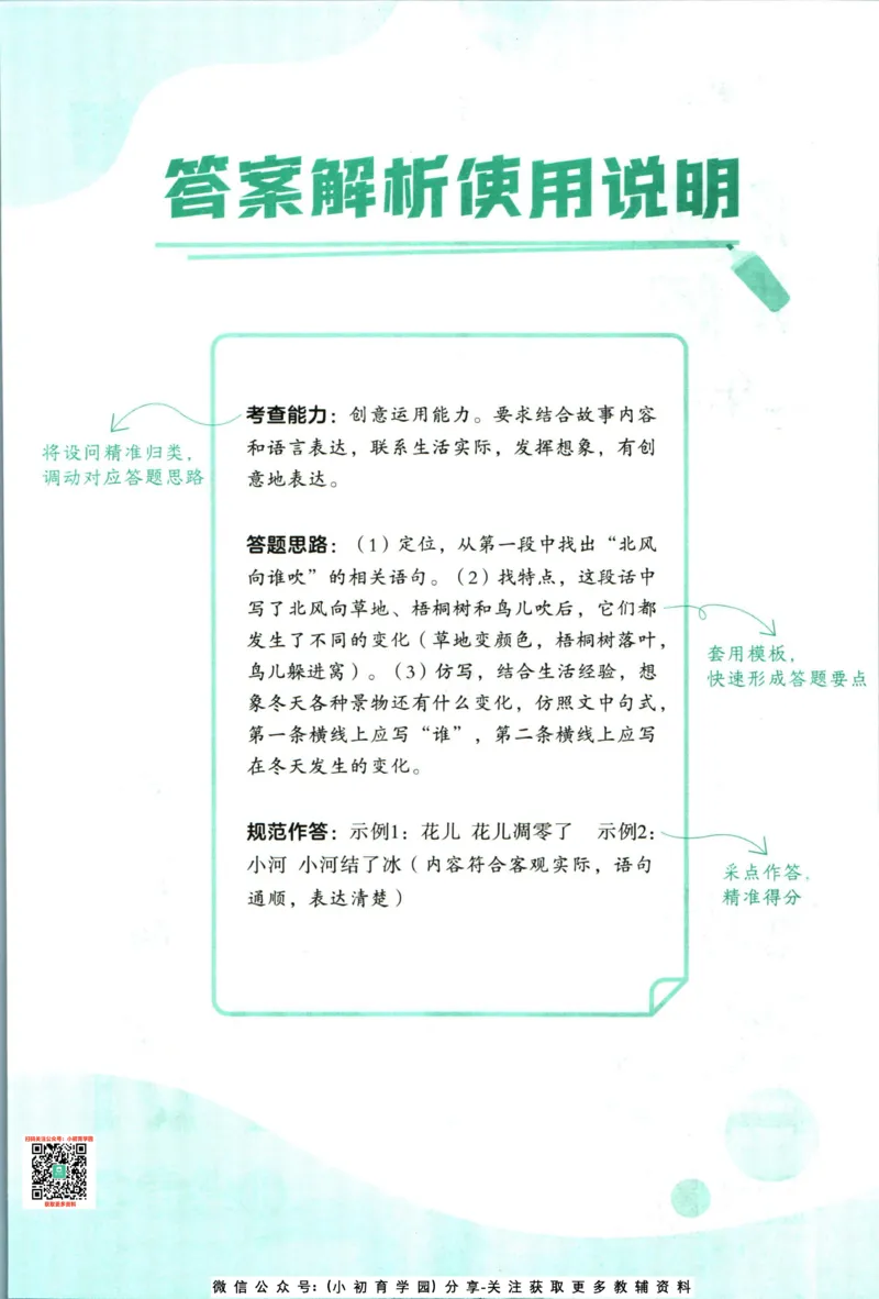 阅读训练二年级语文答案_儿童阅读理解排序初级练习题基础启蒙观察细节短文学习训练电子版(1)