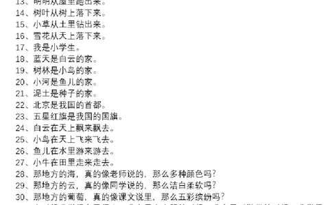 一年级语文上册仿写句子专项练习_一年级上册语文仿写句子+句子专项