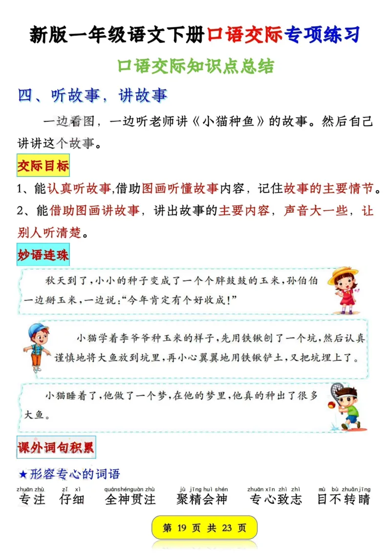 1165新版一年级语文下册口语交际专项练习-副本(2)_一年级上下册资料_一年级下册小红书同款资料_一下数学