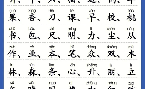 一年级上册必认300字_幼小语数英专项资料_幼小语文专项