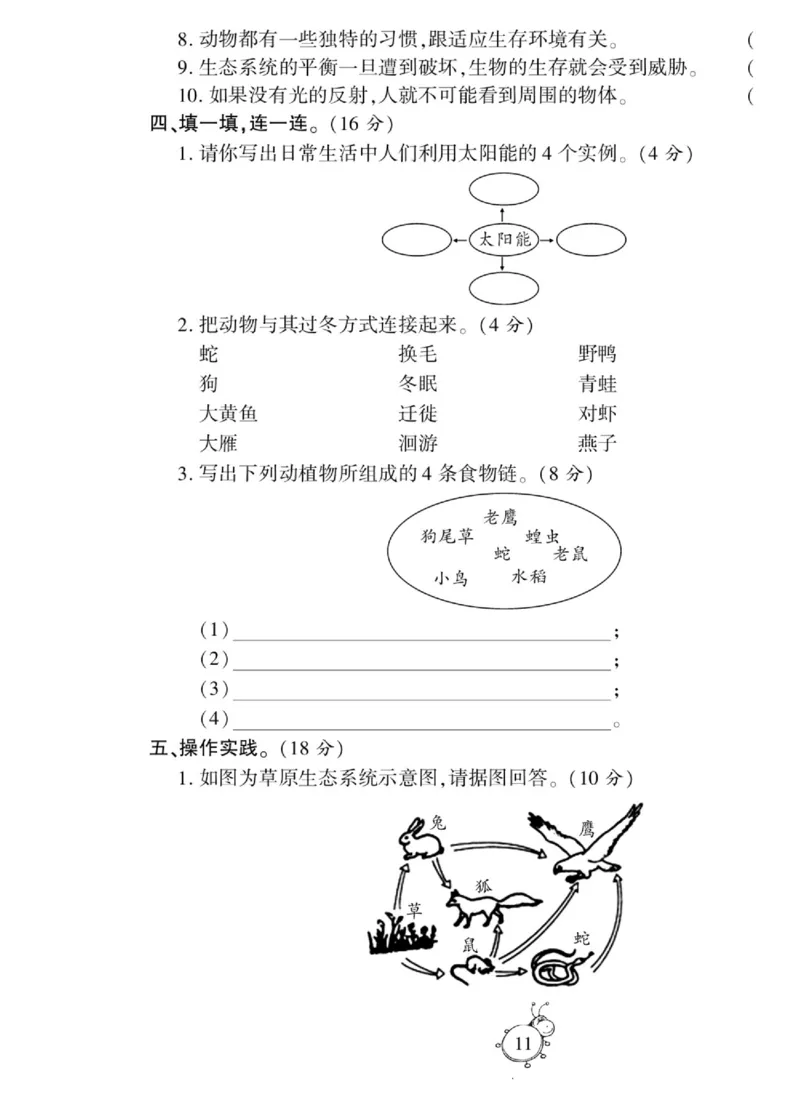 科学与生活五年级上册教科版_2024年人教版小学数学一二三四五六年级上册下册期中期末试a0747_小学全科《同步练习+精品试卷》打包下载（1-6年级单元月考期中期末试卷）_小学科学
