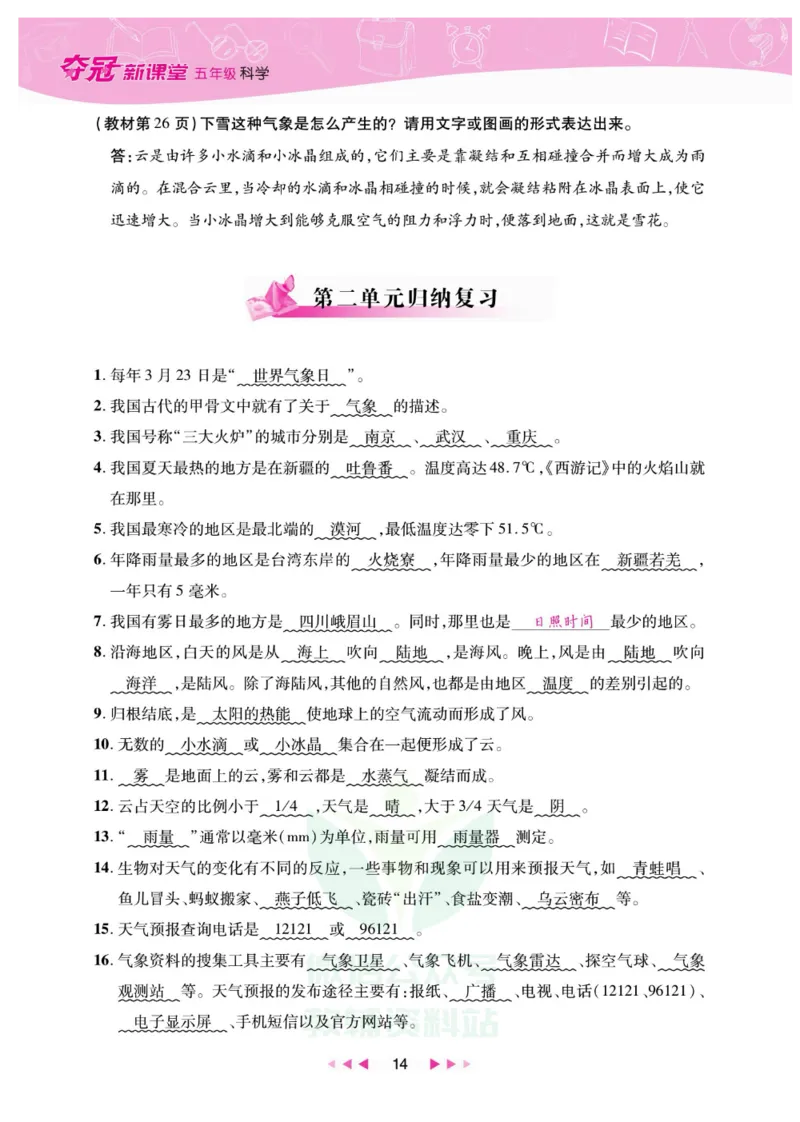 夺冠新课堂五年级下册科学大象版_2024年人教版小学数学一二三四五六年级上册下册期中期末试a0747_小学全科《同步练习+精品试卷》打包下载（1-6年级单元月考期中期末试卷）_小学科学