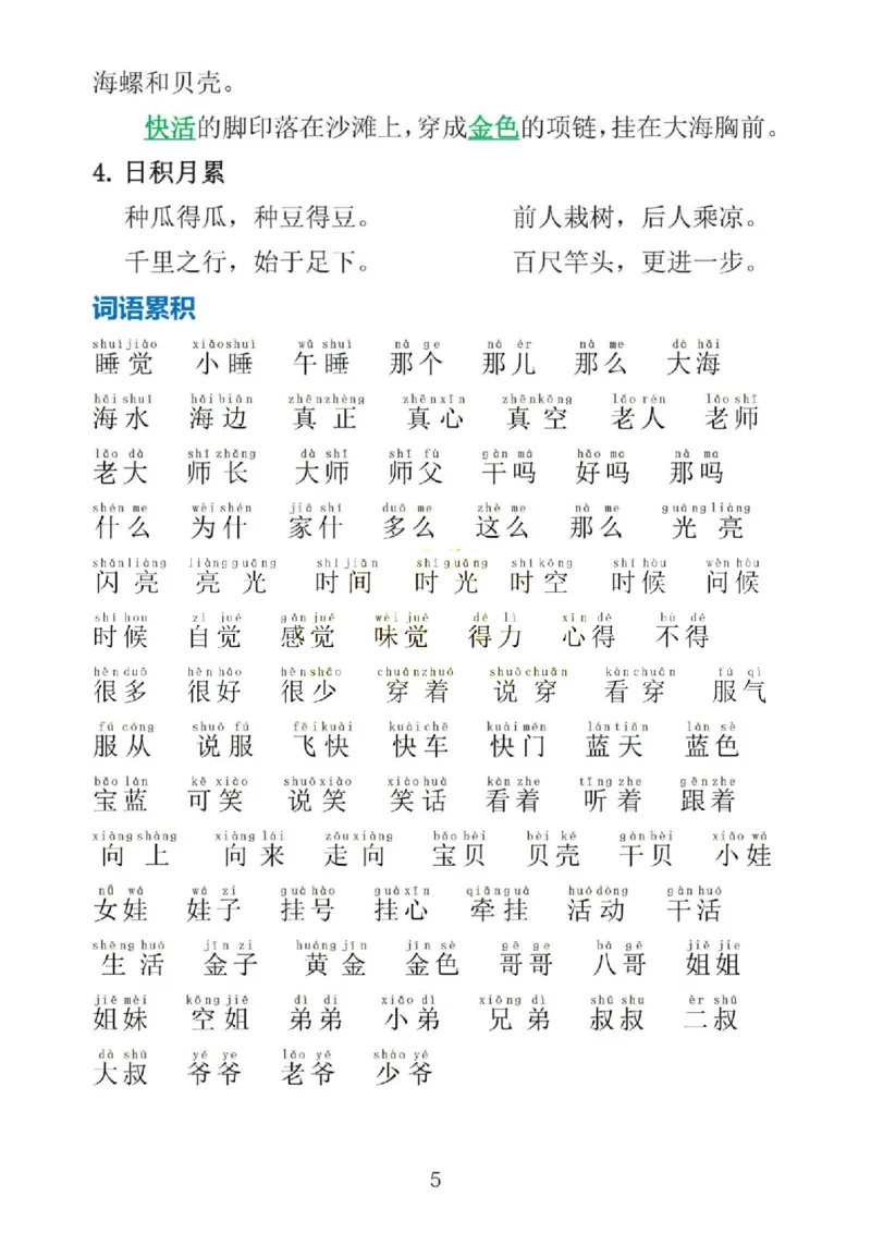 1_一上语文1&middot;8单元考点总结_一到六小学晨读晚默晨诵晚读_24秋一年级上册各类资料(小纸条知识点默写单)