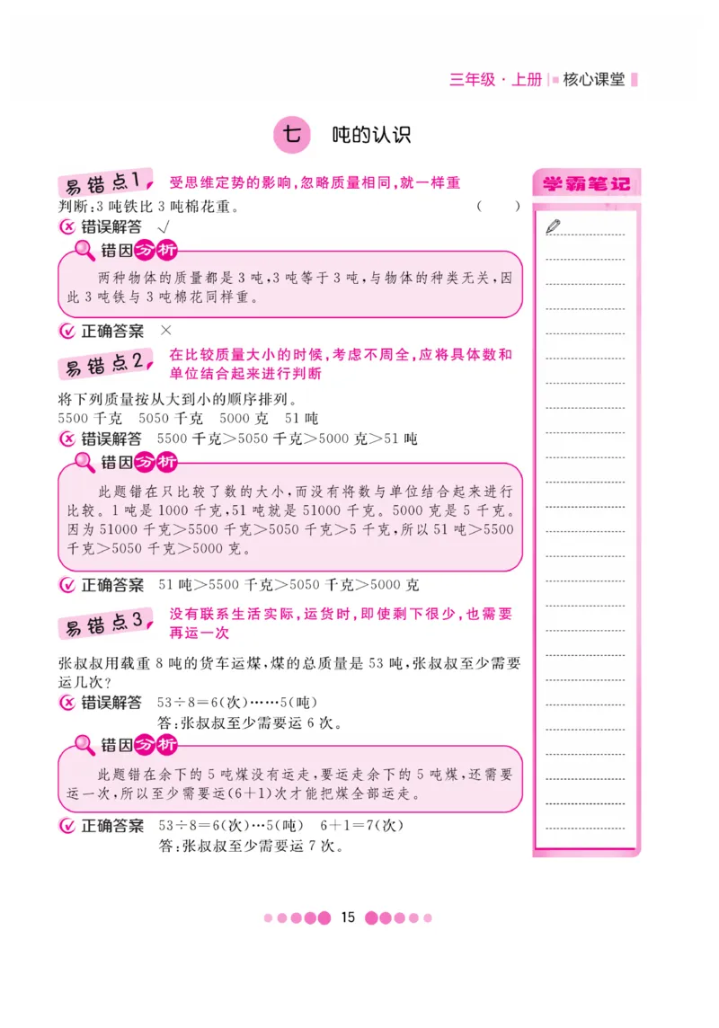 《核心课堂》3年级数学上册（冀教版）册_2024年人教版小学数学一二三四五六年级上册下册期中期末试a0747_小学全科《同步练习+精品试卷》打包下载（1-6年级单元月考期中期末试卷）