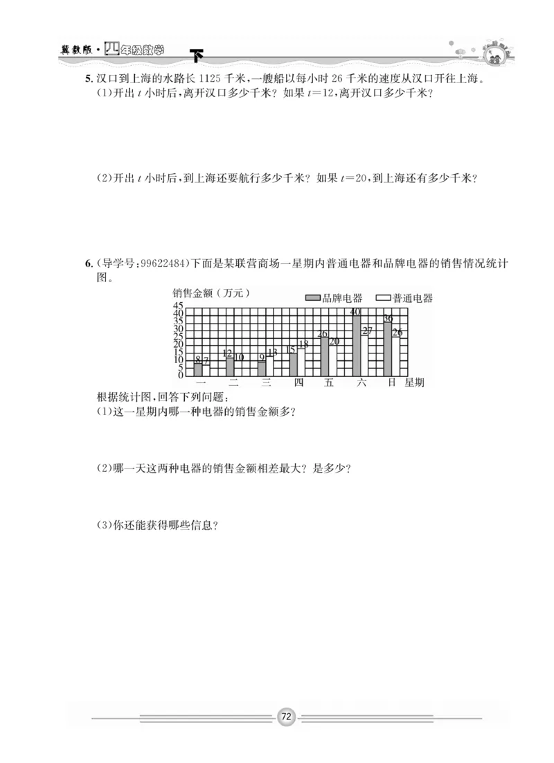 冀教版数学4年级下册一通百通课堂小练_2024年人教版小学数学一二三四五六年级上册下册期中期末试a0747_小学全科《同步练习+精品试卷》打包下载（1-6年级单元月考期中期末试卷）