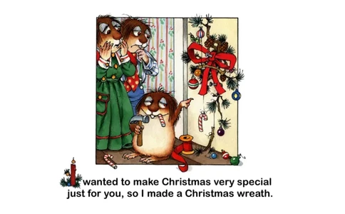 22.MerryChristmasmomanddad_Frank（小毛怪）老师爆笑阅读单词课（50个故事3000词）_小炸毛爆笑故事单词课课件