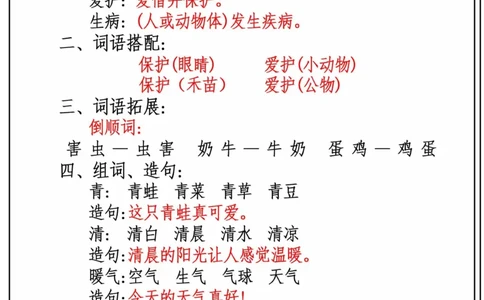 2.26_一年级下册语文第一单元重点知识汇总_一年级上下册资料_小学一年级学习资料-25年更新版_1-02、小学一年级语文下册_3-6-2-1、复习、知识点、归纳汇总_部编（人教）版