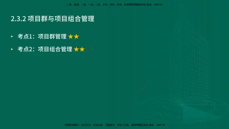 25年一建《项目管理》精讲第2章讲义在线版_2026年一级建造师_2026年一建管理_2025年一建管理SVIP_02-基础精讲✿高端面授✿深度强化_27-管理《教材精讲班》陈伟YL