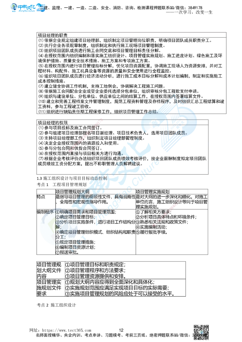 01.一、2025一建《管理》集训讲义(1)_2026年一级建造师_2026年一建管理_2025年一建管理SVIP_04-冲刺串讲✿考点强化✿小灶集训_47-管理《名师集训班》闫教授ZJ_课程讲义