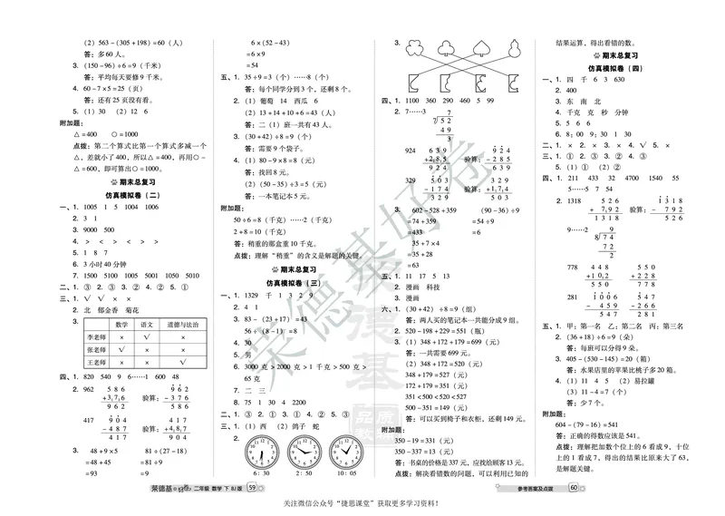 好卷二年级下册数学北京版B部分_2024年人教版小学数学一二三四五六年级上册下册期中期末试a0747_小学全科《同步练习+精品试卷》打包下载（1-6年级单元月考期中期末试卷）_小学数学