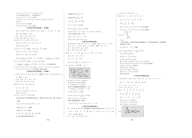 小升初必备总复习数学_2024年人教版小学数学一二三四五六年级上册下册期中期末试a0747_小学全科《同步练习+精品试卷》打包下载（1-6年级单元月考期中期末试卷）_小升初中总复习