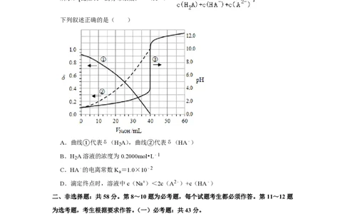 2020年高考化学试卷（新课标Ⅰ）（空白卷）_历年高考真题合集_化学历年高考真题_新&middot;PDF版2008-2025&middot;高考化学真题_化学（按省份分类）2008-2025_2008-2025&middot;（山西）化学高考真题