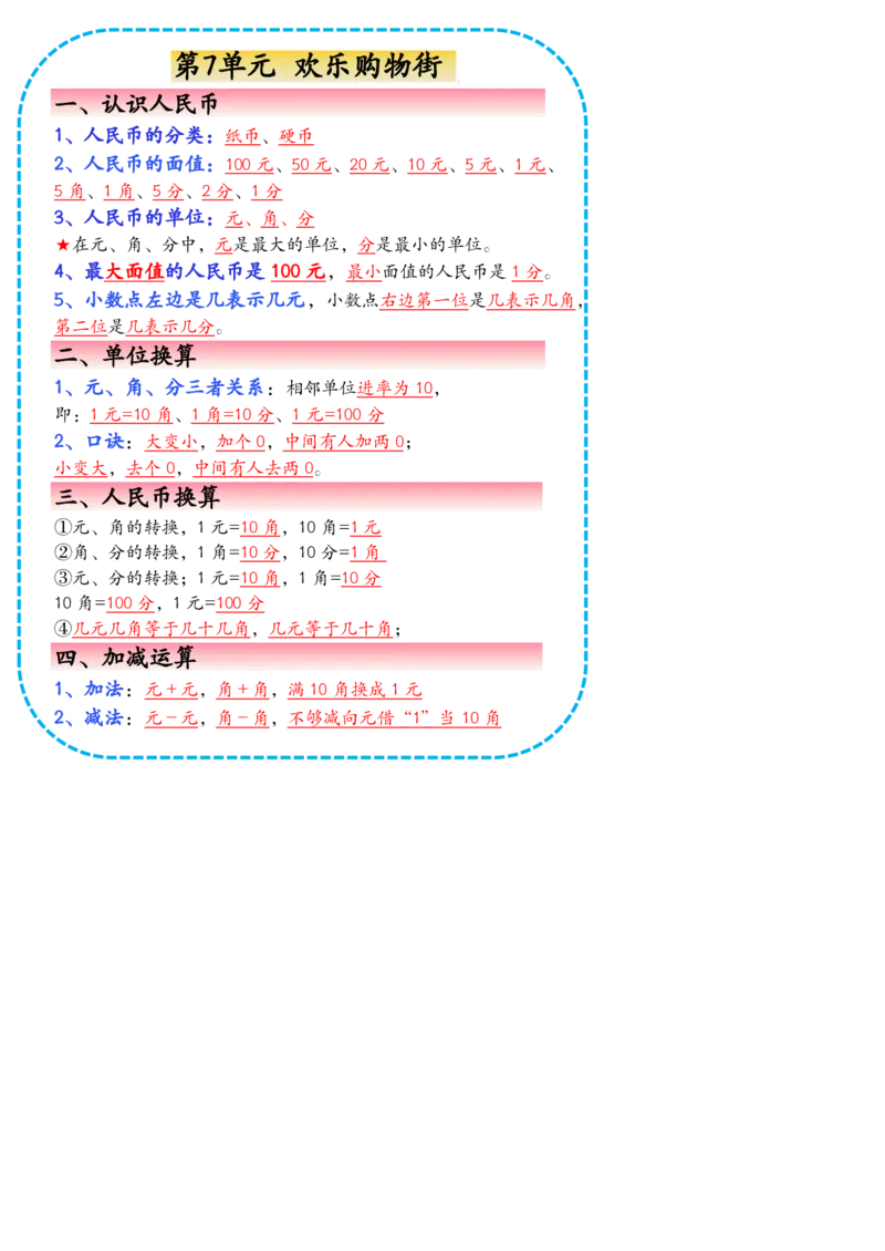 10382025年&middot;新一下数学课课贴_一年级上下册资料_一年级下册小红书同款资料_一下数学_25年一下数学资料