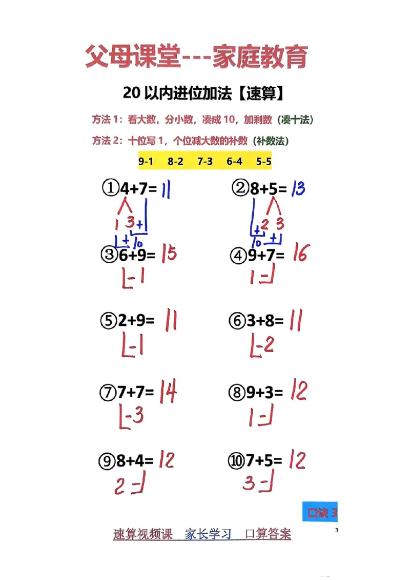 1_速算家长版2_小学全网线上同款资料_36号文件速算_速算