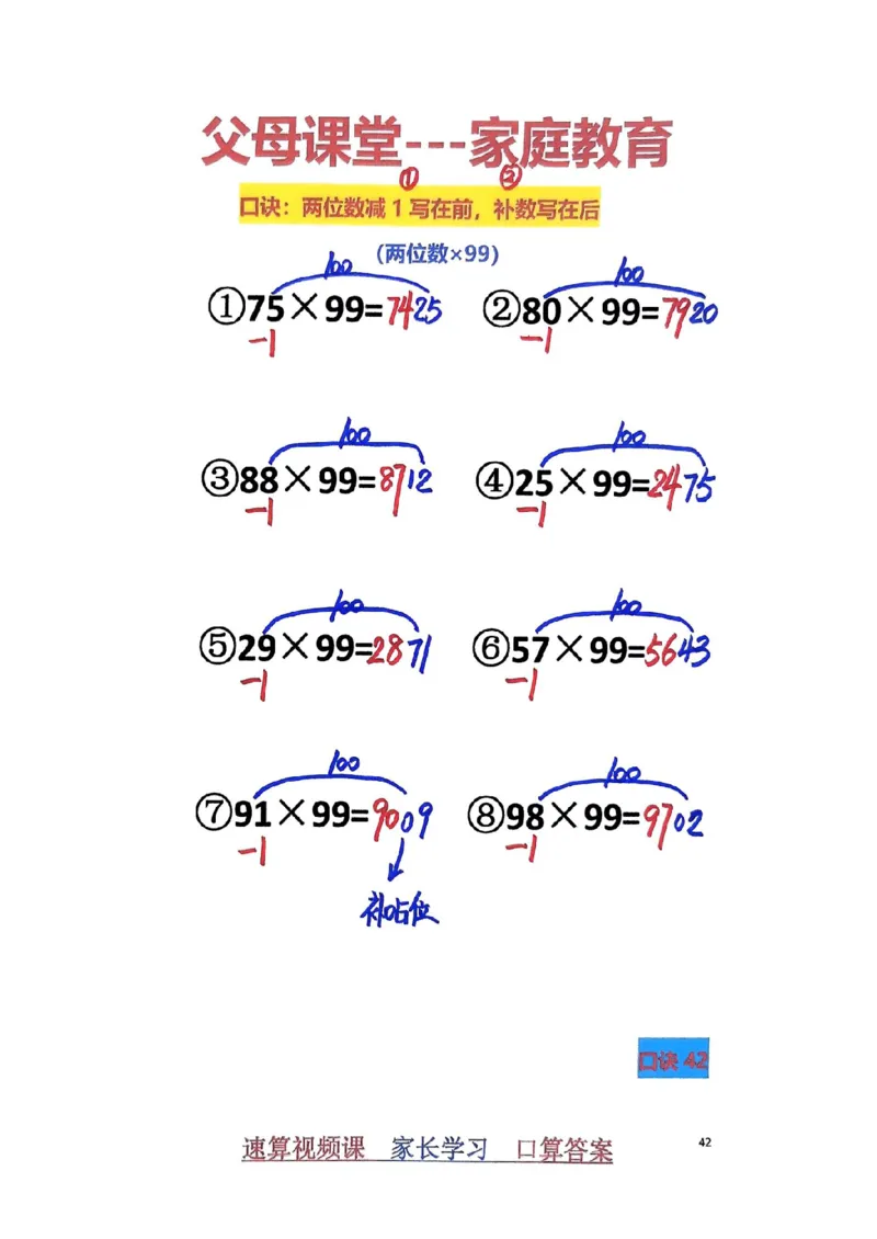 1_速算家长版2_小学全网线上同款资料_36号文件速算_速算