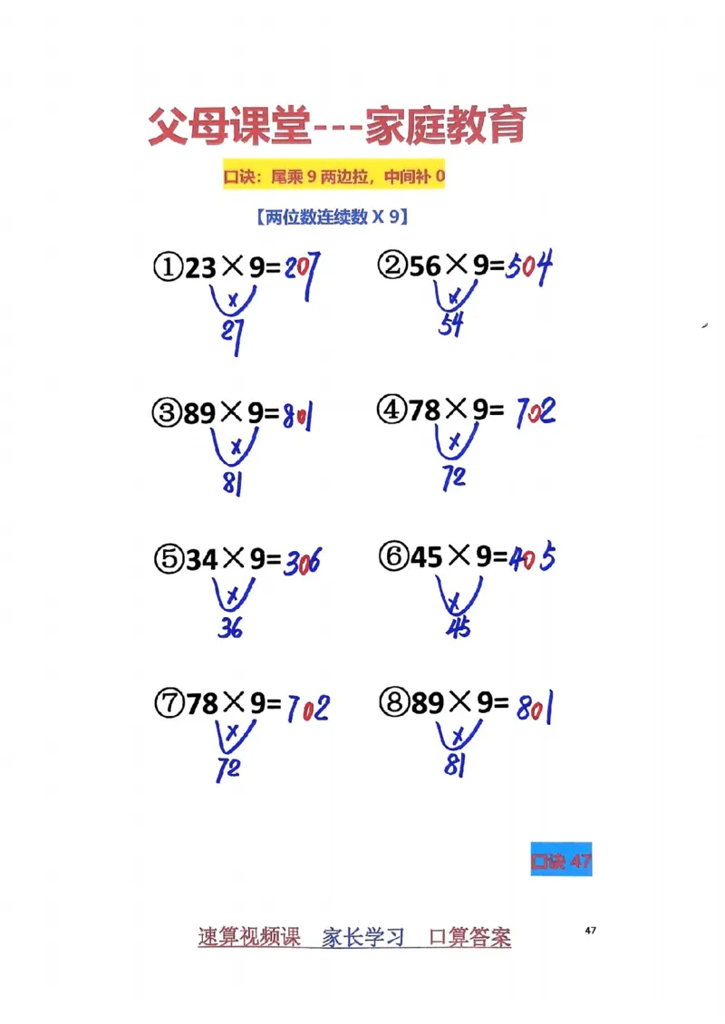 1_速算家长版2_小学全网线上同款资料_36号文件速算_速算