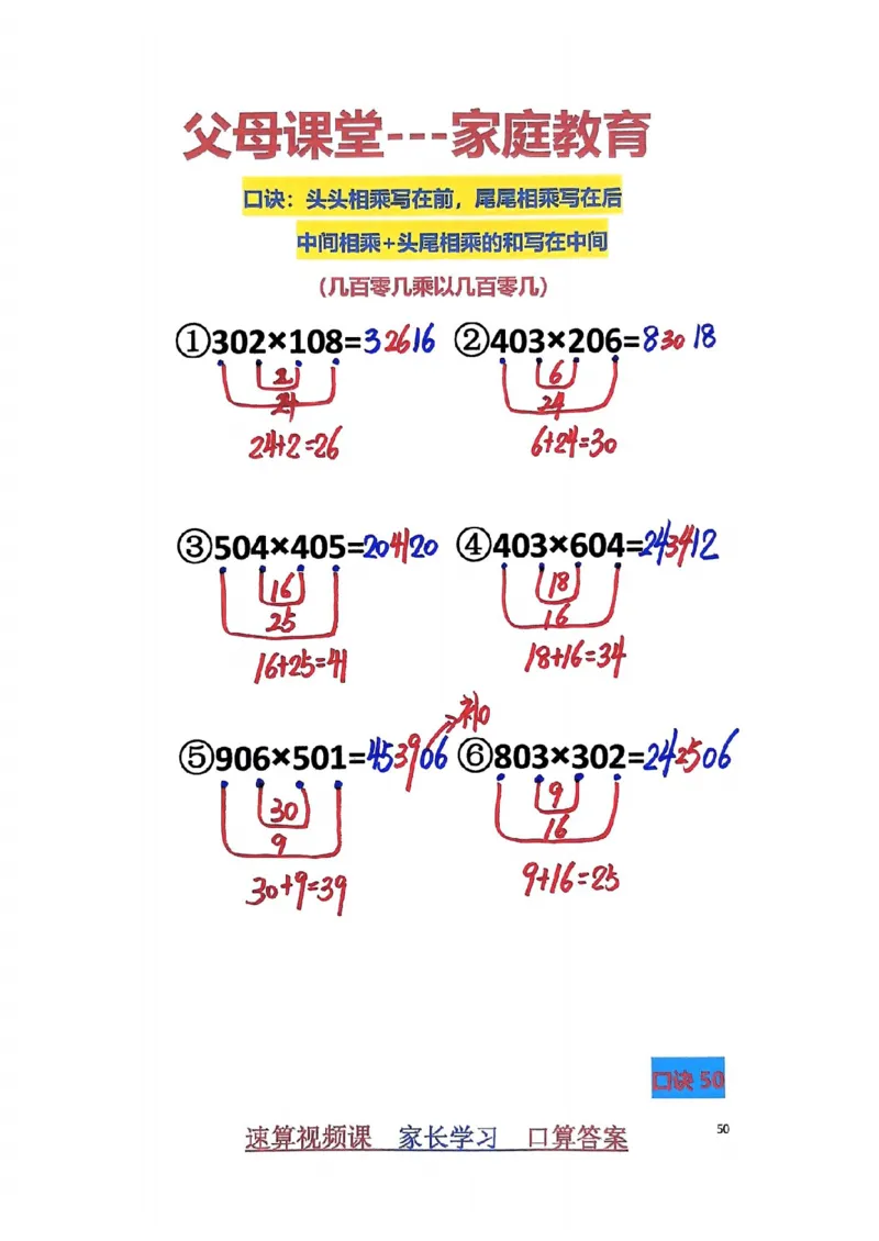1_速算家长版2_小学全网线上同款资料_36号文件速算_速算