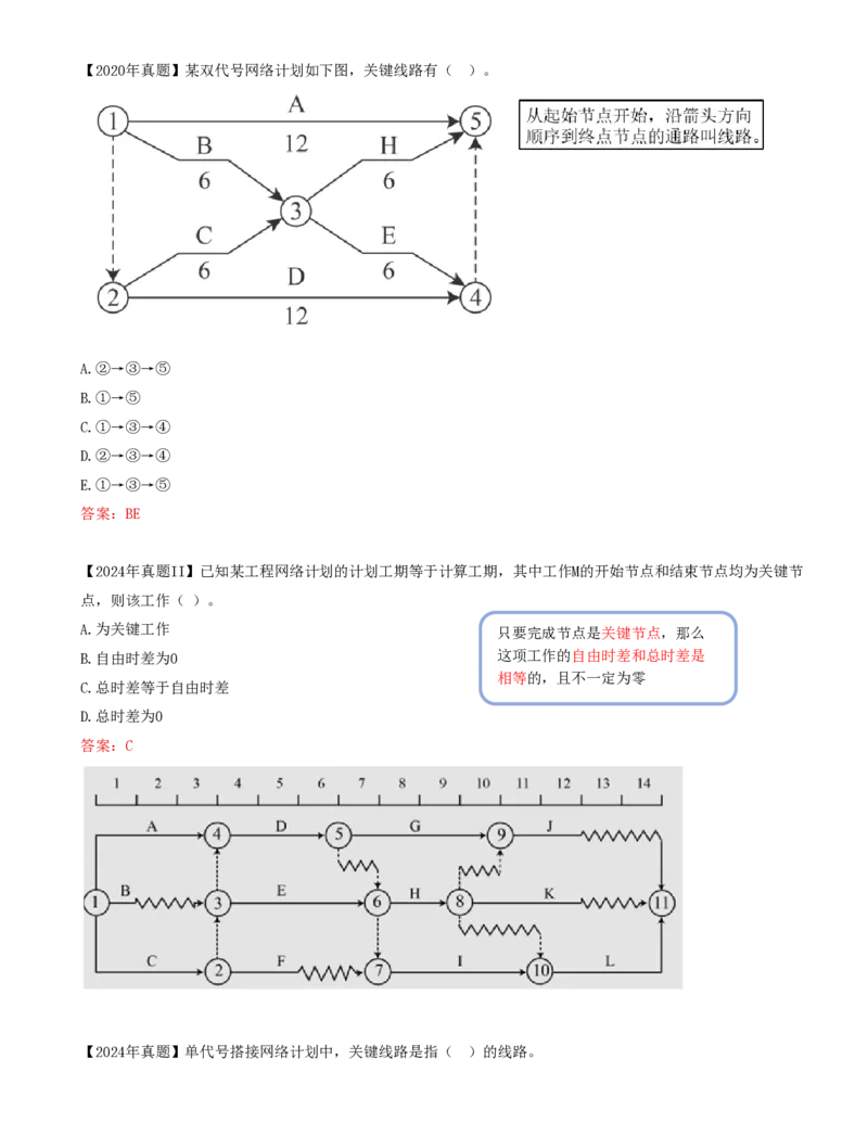 46-第4章-4.3.3-关键工作及关键线路确定方法-4.3.1-工程网络计划类型和编制程序-4.1.2-施工进度计划系统及表达方式_2026年一级建造师_2026年一建管理_2025年一建管理SVIP_金月_讲义