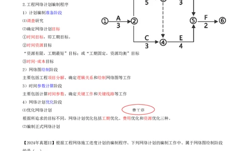 46-第4章-4.3.3-关键工作及关键线路确定方法-4.3.1-工程网络计划类型和编制程序-4.1.2-施工进度计划系统及表达方式_2026年一级建造师_2026年一建管理_2025年一建管理SVIP_金月_讲义