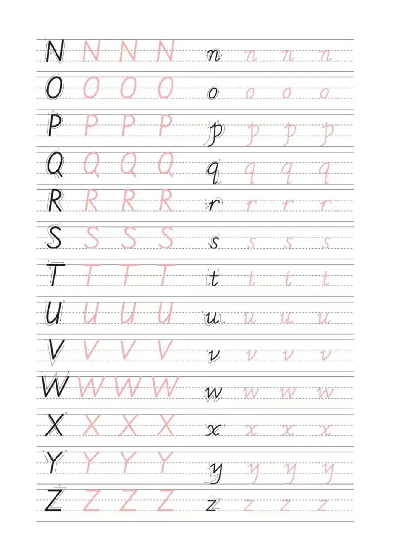 书写体26个字母_幼小语数英专项资料_幼小语文专项