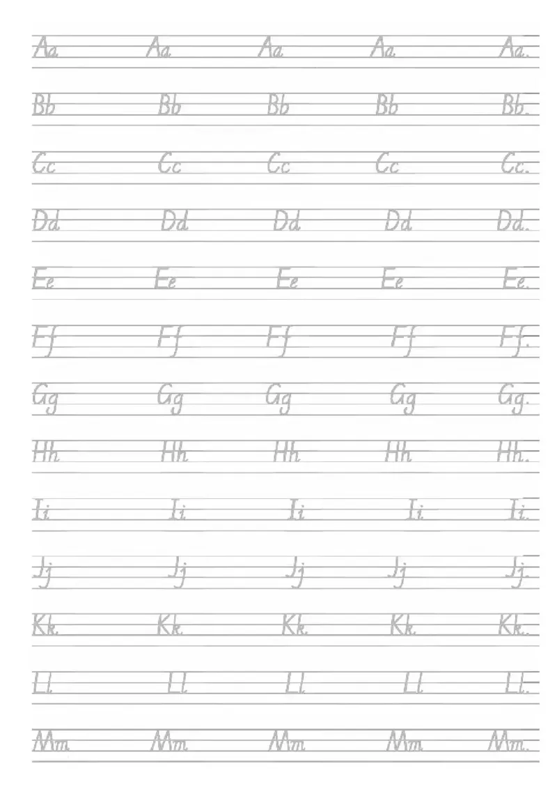 书写体26个字母_幼小语数英专项资料_幼小语文专项