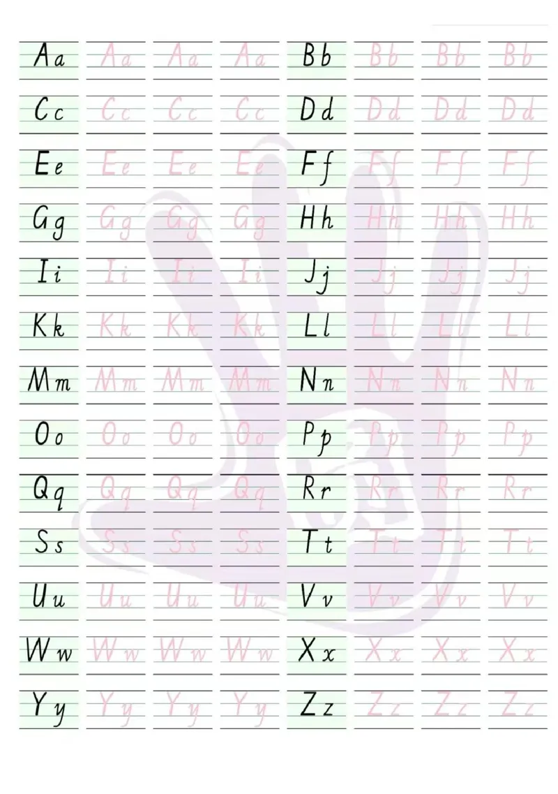 书写体26个字母_幼小语数英专项资料_幼小语文专项