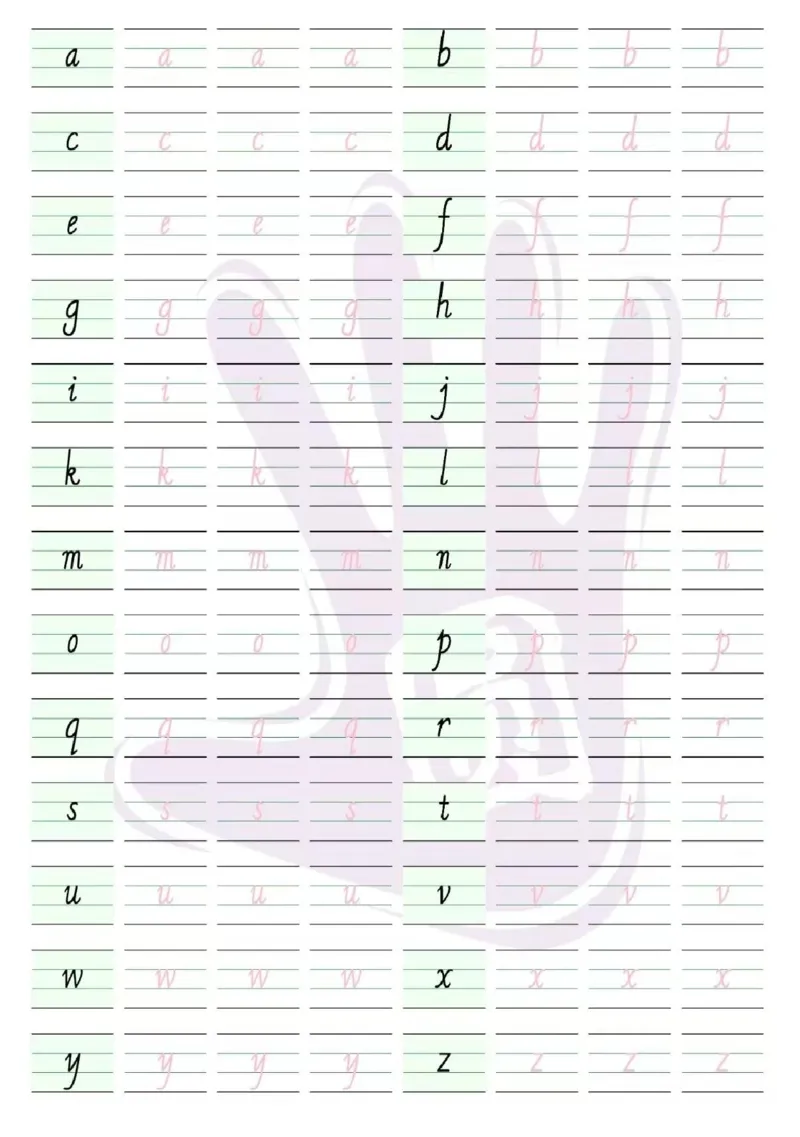 书写体26个字母_幼小语数英专项资料_幼小语文专项