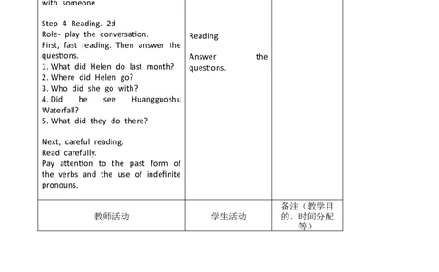八年级英语教案：Unit1_Where_did_you_go_on_vacation？2_初中英语新版_最新人教版英语八年级上册_老版（含有参考价值）_01教案人教版初中英语八上（多版本）易提分旗舰店