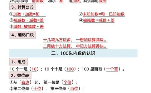 1050数学一年级下册必背知识点汇总_一年级上下册资料_一年级下册小红书同款资料_一下数学_25年一下数学资料