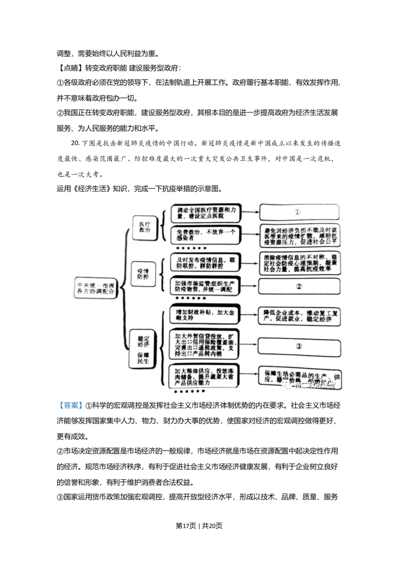 2020年高考政治试卷（北京）（解析卷）_政治历年高考真题_新&middot;Word版2008-2025&middot;高考政治真题_政治（按年份分类）2008-2025_2020&middot;政治高考真题
