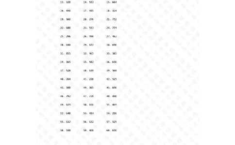 100以内&times;1位第41~60篇答案_小学数学口算竖式脱式计算应用题一二三四五六年级上下册电_小学数学口算题库电子版（1-6）_小学数学口算三年级_口算题适合3年级