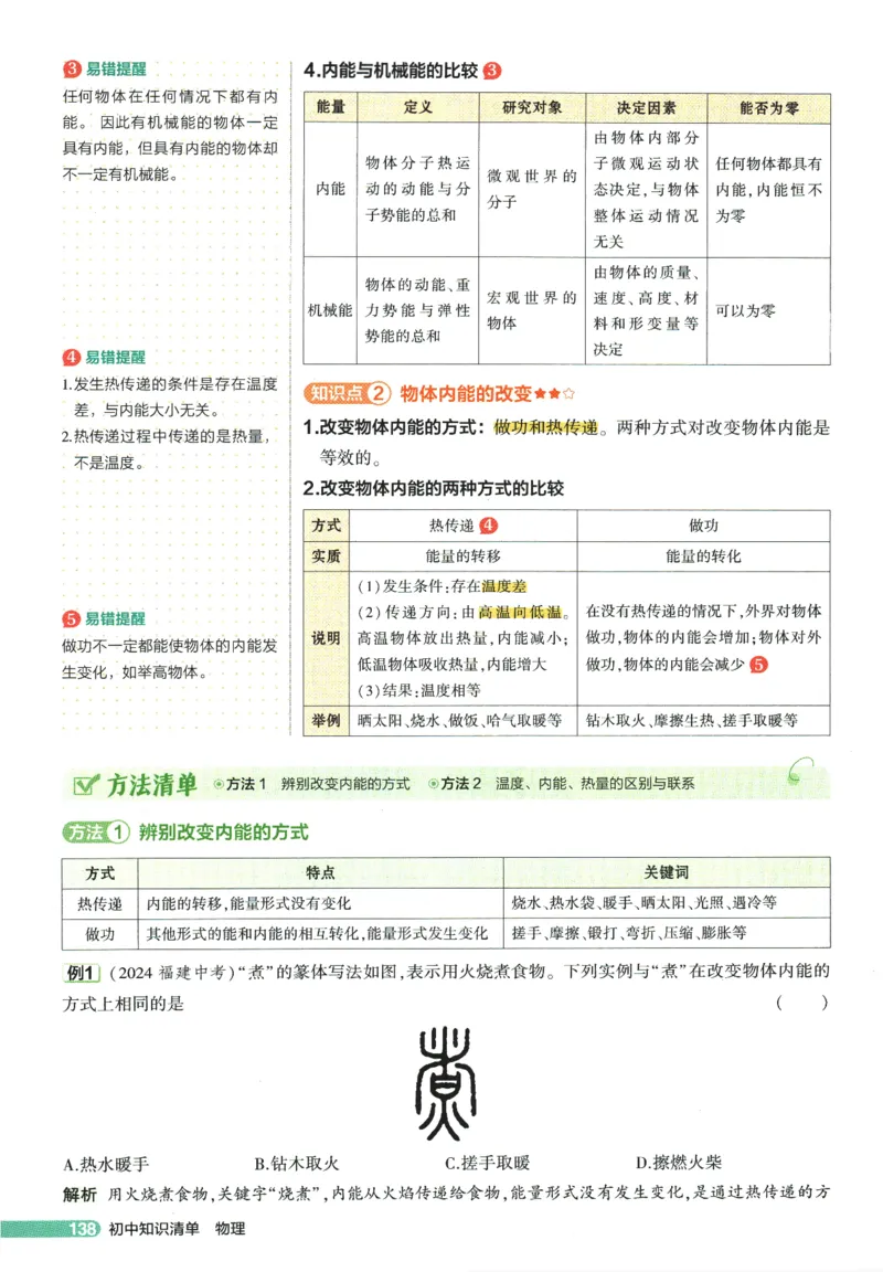 2026版53初中知识清单-物理