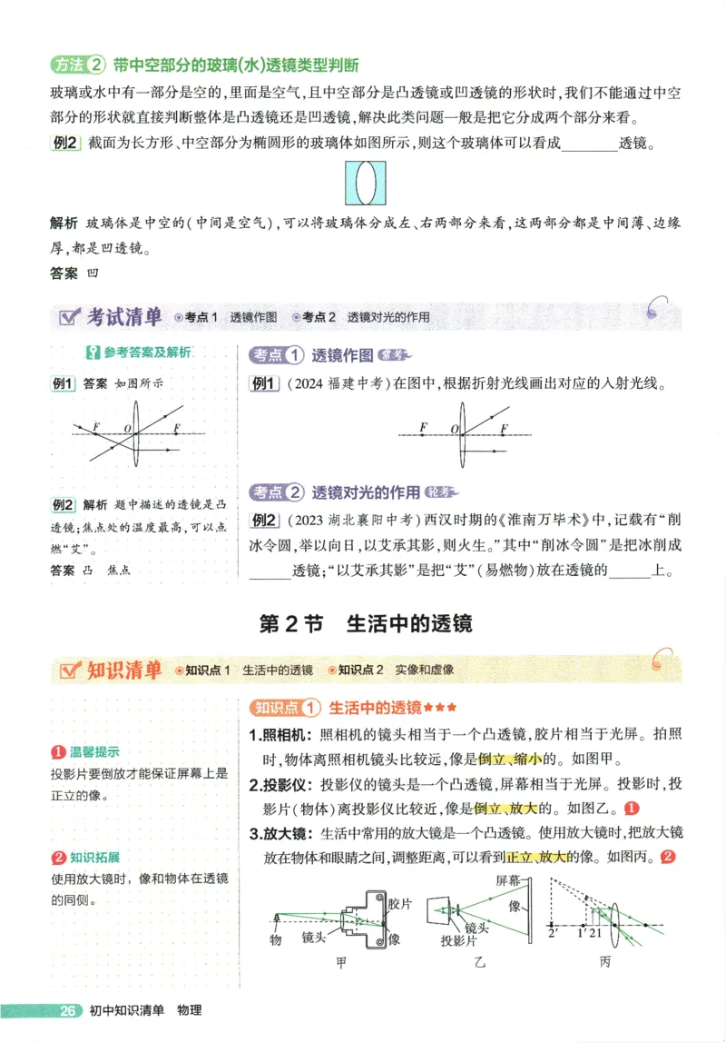 2026版53初中知识清单-物理