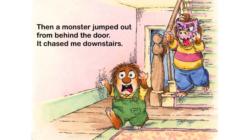 05.JustMeAndMyCousin_Frank（小毛怪）老师爆笑阅读单词课（50个故事3000词）_小炸毛爆笑故事单词课课件