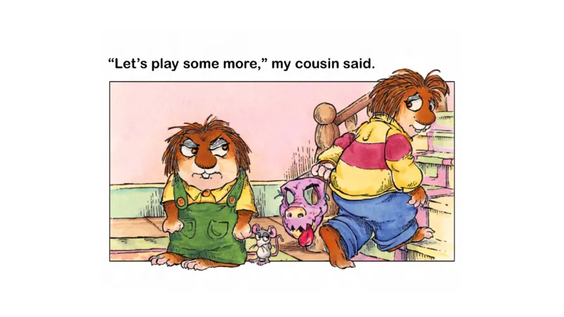 05.JustMeAndMyCousin_Frank（小毛怪）老师爆笑阅读单词课（50个故事3000词）_小炸毛爆笑故事单词课课件