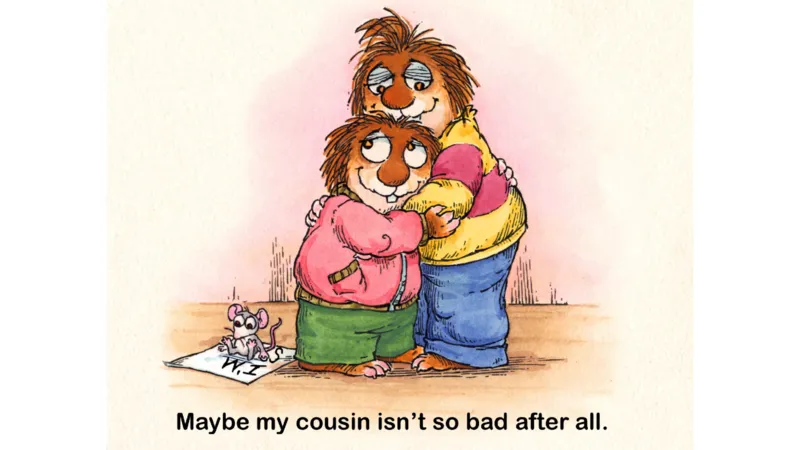 05.JustMeAndMyCousin_Frank（小毛怪）老师爆笑阅读单词课（50个故事3000词）_小炸毛爆笑故事单词课课件