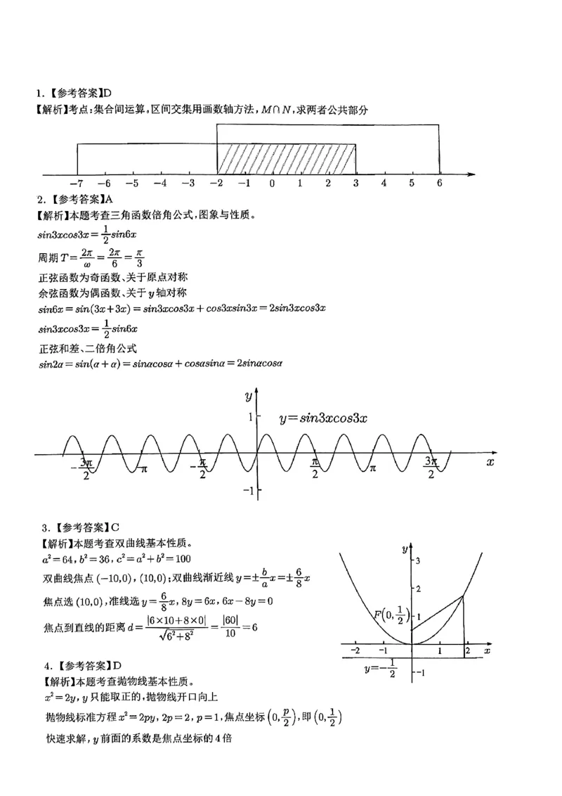 体育单招2024年数学真题及答案_006体育资料_数学2018-2025真题+57套模拟卷_2018-2025年全国体育单招真题（数学）