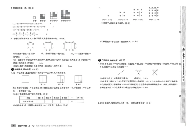六年级数学上册人教版24秋《非常海淀单元测试AB卷》_2024年人教版小学数学一二三四五六年级上册下册期中期末试a0747_期末总复习_《非常海淀单元AB卷》24秋