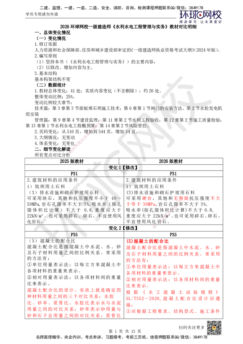 01.一建教材变动分析-水利_2026年一级建造师_2026年一建水利_2026年一建水利SVIP_2026一建水利SVIP_02-基础精讲✿高端面授✿深度强化_11-2026年一建水利-环球网校-考点精讲班-赵珊珊
