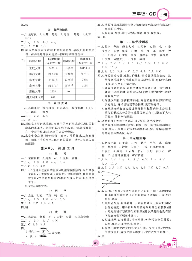 三上_2024年人教版小学数学一二三四五六年级上册下册期中期末试a0747_小学全科《同步练习+精品试卷》打包下载（1-6年级单元月考期中期末试卷）_小学科学_《名校练+考》_654