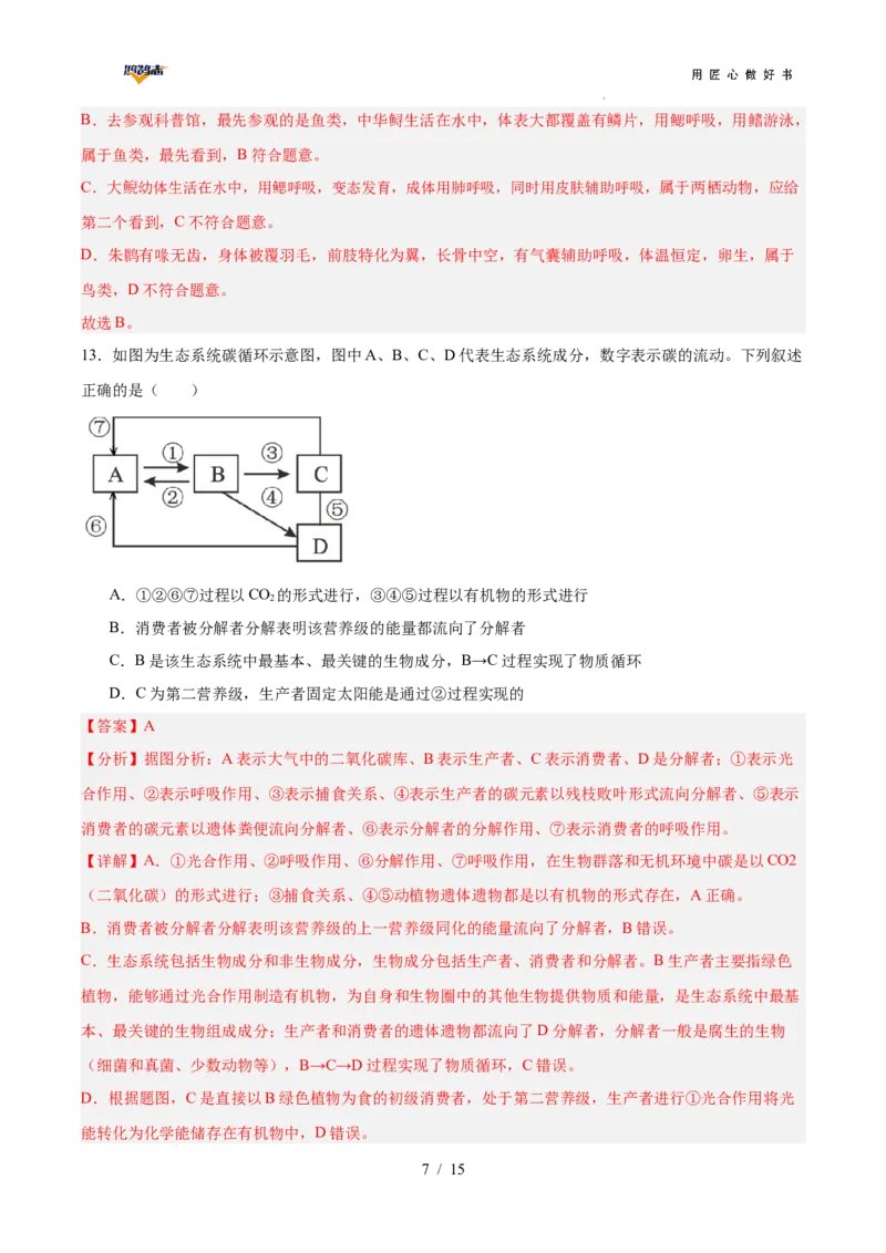 生物（广西卷）（全解全析）_2025年初中《中考第一次模拟》全国各地区模拟卷（8科全）(1)_2025年《中考第一次模拟卷》初中生物_广西&radic;