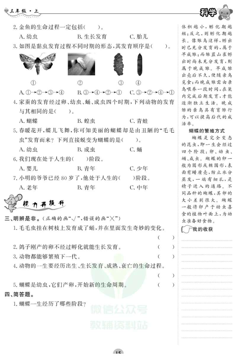 智能训练&middot;科学三年级上册大象版_2024年人教版小学数学一二三四五六年级上册下册期中期末试a0747_小学全科《同步练习+精品试卷》打包下载（1-6年级单元月考期中期末试卷）_小学科学