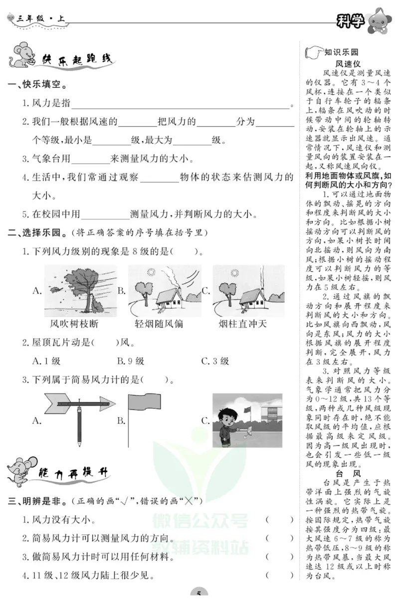 智能训练&middot;科学三年级上册大象版_2024年人教版小学数学一二三四五六年级上册下册期中期末试a0747_小学全科《同步练习+精品试卷》打包下载（1-6年级单元月考期中期末试卷）_小学科学