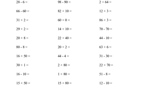 (100以内的加减法（一）4000题1_小学数学口算竖式脱式计算应用题一二三四五六年级上下册电_小学数学口算题库电子版（1-6）_小学数学口算一年级_口算1年级上册18000题