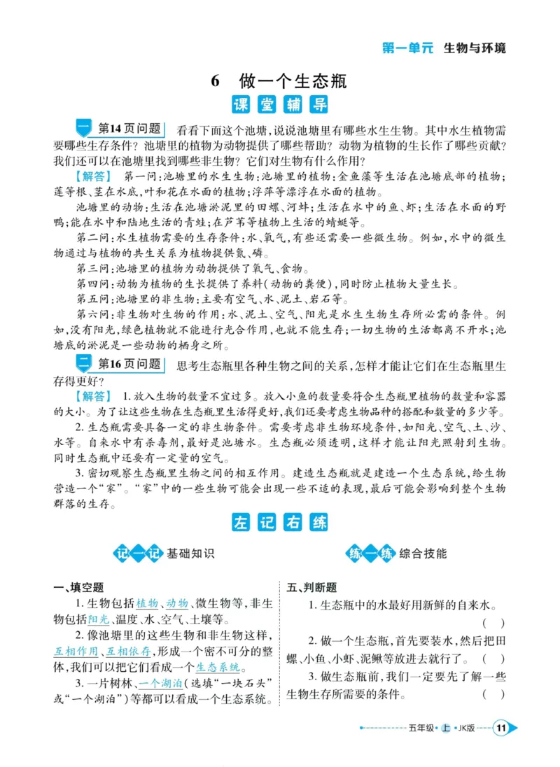 科学教科版左记右练5年级上册_2024年人教版小学数学一二三四五六年级上册下册期中期末试a0747_小学全科《同步练习+精品试卷》打包下载（1-6年级单元月考期中期末试卷）_小学科学