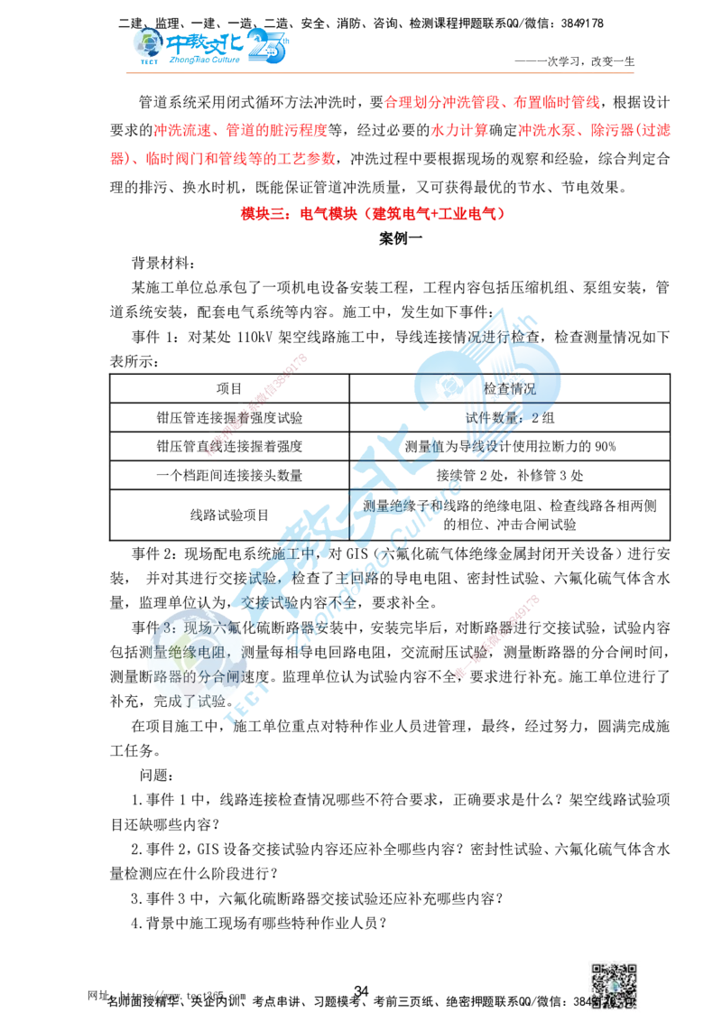 01.25一建机电实务-案例冲刺课（打印版）_2026年一级建造师_2026年一建机电_2025年一建机电SVIP_04-冲刺串讲✿考点强化✿小灶集训_46-机电《冲刺面授班》刘建军ZJ_课程讲义