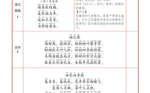 ❤25秋二语上必背内容+默写表2025年9月_1-6语文上必背和默写