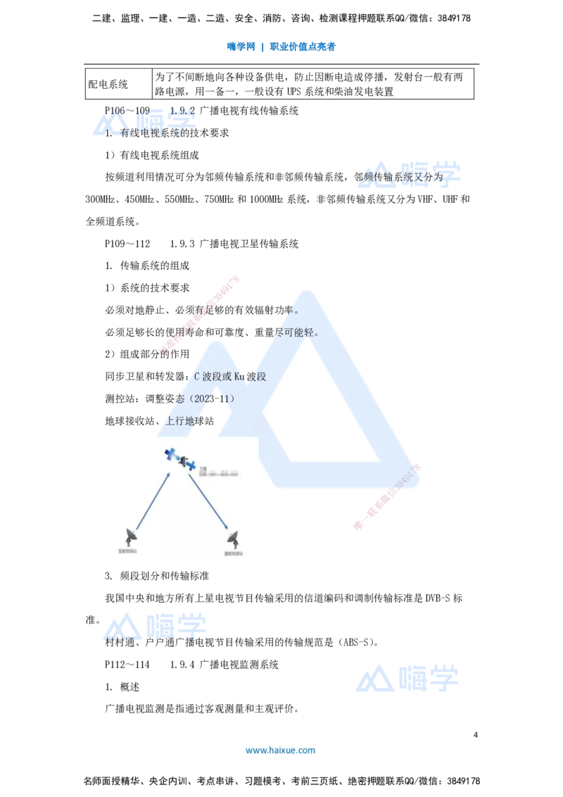 12.2025杨鹏-名师精讲通关-第一章（12）1.9广播电视传输和监测系统_2026年一级建造师_2026年一建通信_2025年一建通信SVIP_02-基础精讲✿高端面授✿深度强化_讲义
