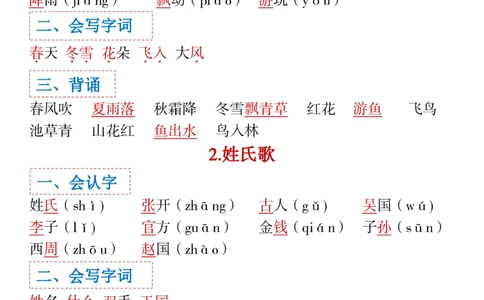 1.18一年级下语文全册识字大全寒假预习1_一年级上下册资料_小学一年级学习资料-25年更新版_1-02、小学一年级语文下册_3-6-2-1、复习、知识点、归纳汇总_部编（人教）版