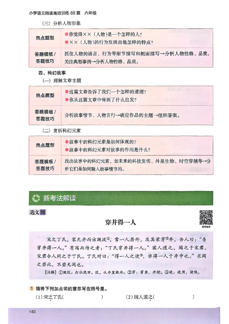2026版六年级木头马88篇高效训练-副本_26版高效阅读88篇六年级